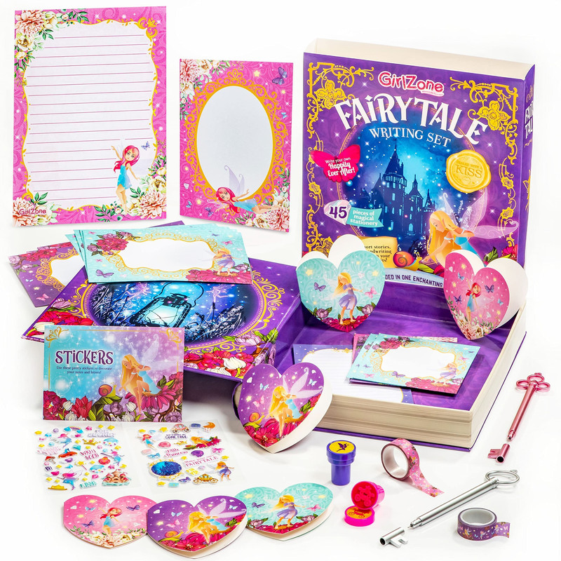 Girlzone Princess Stationery Set – 45-Piece Fairytale Letter Writing Set