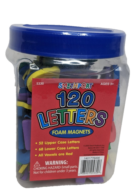 New Sealed Smethport 120 Letters Foam Magnets Upper Lower Case Letters Vowels
