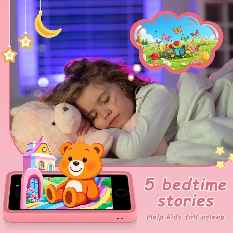 Toddler Smart Phone Pink, 3.97" Touchscreen, 200+ Games, 5 Storybooks, Ages 3-9 gallery
