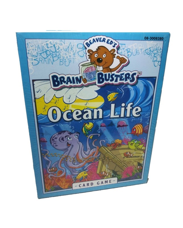 Beaver ED’s Brain Busters Ocean Life Card Game Educational Kid’s Ages 6 & up NEW