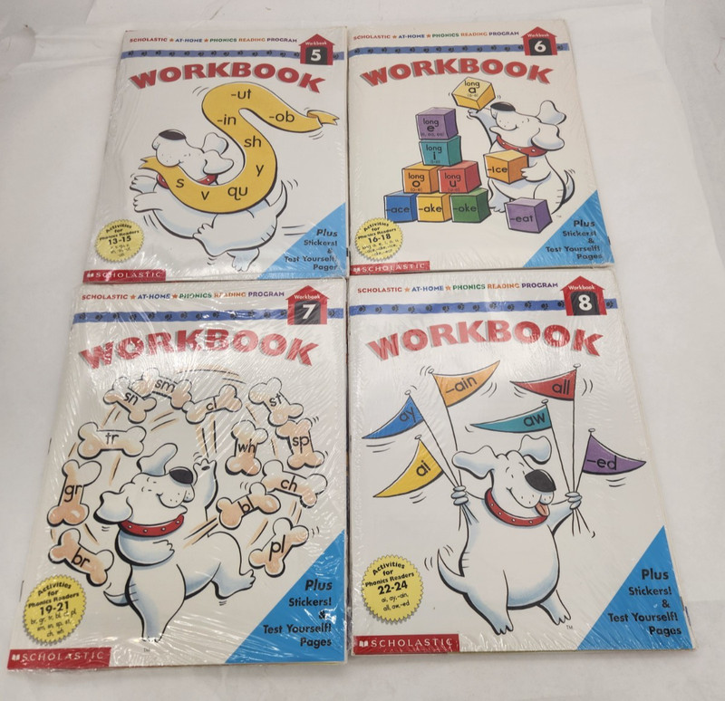 Scholastic At-Home Phonics Reading Program Workbooks 8-20 New Sealed + 4 Others gallery