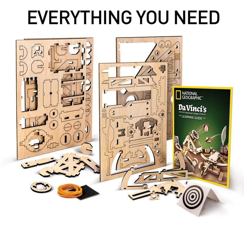 NATIONAL GEOGRAPHIC da Vinci's DIY Inventions Kit - Build Three Wooden Desktop M gallery