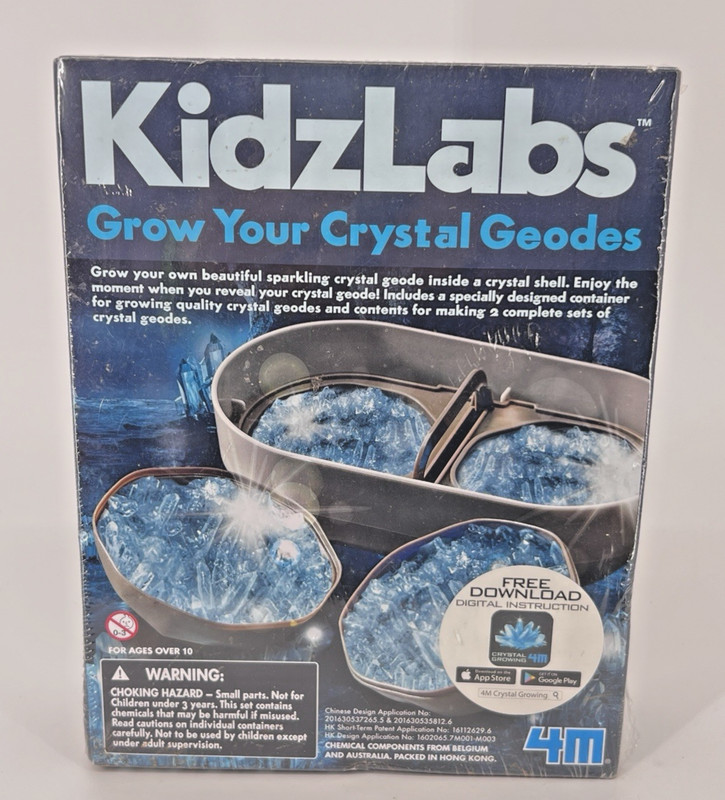 Kidz Labs-Grow Your Own Crystal Geodes Science & Activity Kit-Brand New-Sealed