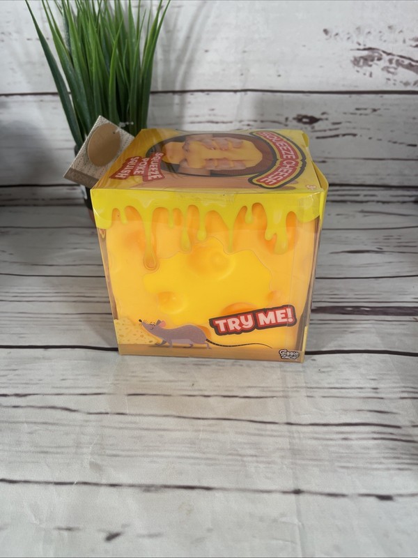 Sunny Days Jumbo Squeezy Cheese Yellow Squishy Toy Stress Relief Sensory Fun 5" gallery
