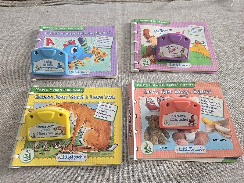 Leap Frog Little Touch Library Lot Of 4 Books & Cartridges Lulu Dr Seuss gallery