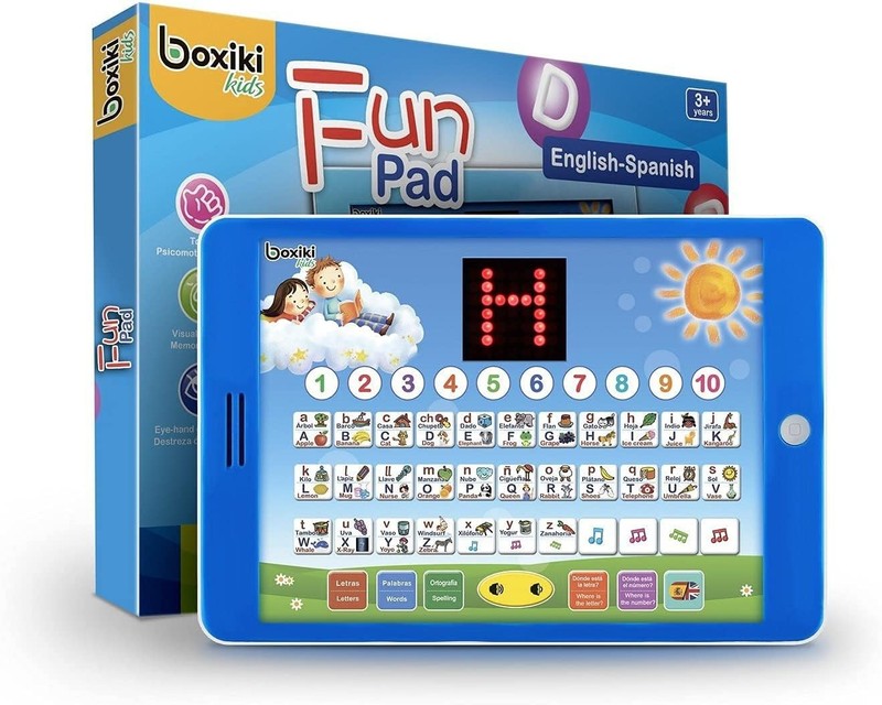 Spanish-English Learning Bilingual Tablet Educational Toy with LED Screen Dis…