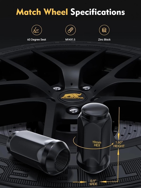 MIKKUPPA M14x1.5 Lug Nuts, Replacement for Chevy Silverado Suburban 1500 Tahoe C gallery