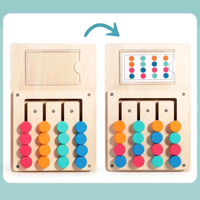 Montessori Wooden Shape & Color Matching Board Early Brain Learning Toys Baby gallery