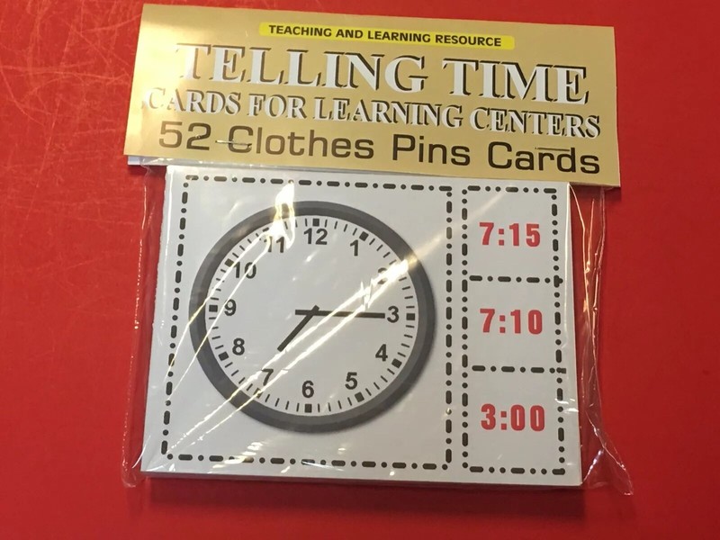 TELLING TIME - Cards for Learning Center 52 Cards- Letters Teaching Pre-k gallery