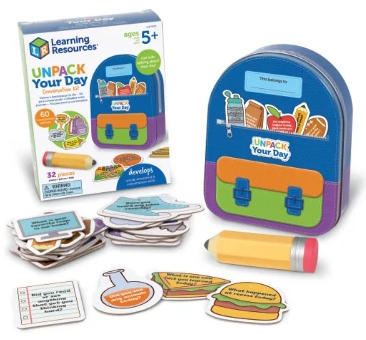 Learning Resources Unpack Your Day Conversation Kit 32 pcs Ages 5+ (B1)