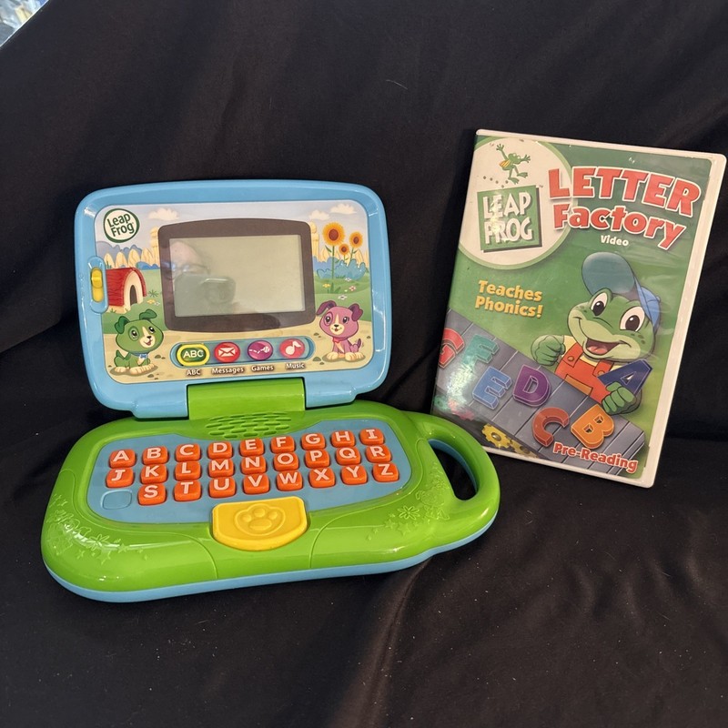 Leap Frog 2-in-1 Leaptop Touch c2013 Learning System ABC Games Music Pre-Owned