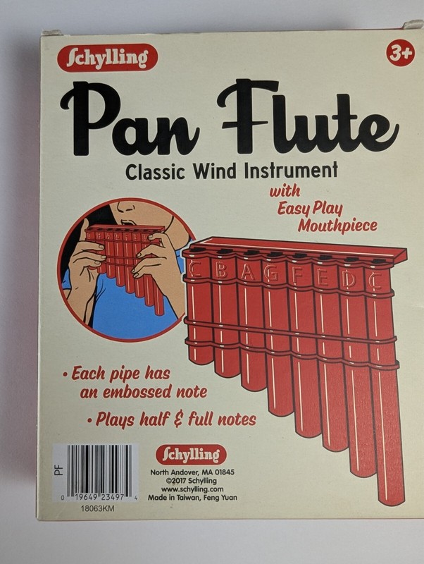 Schylling Pan Flute #PF Wind Instrument Red Vintage