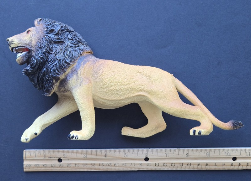 Ankyo Wild Animal Figure Lion Elephant Wolf Large 10" Hard Plastic Safari Jungle gallery