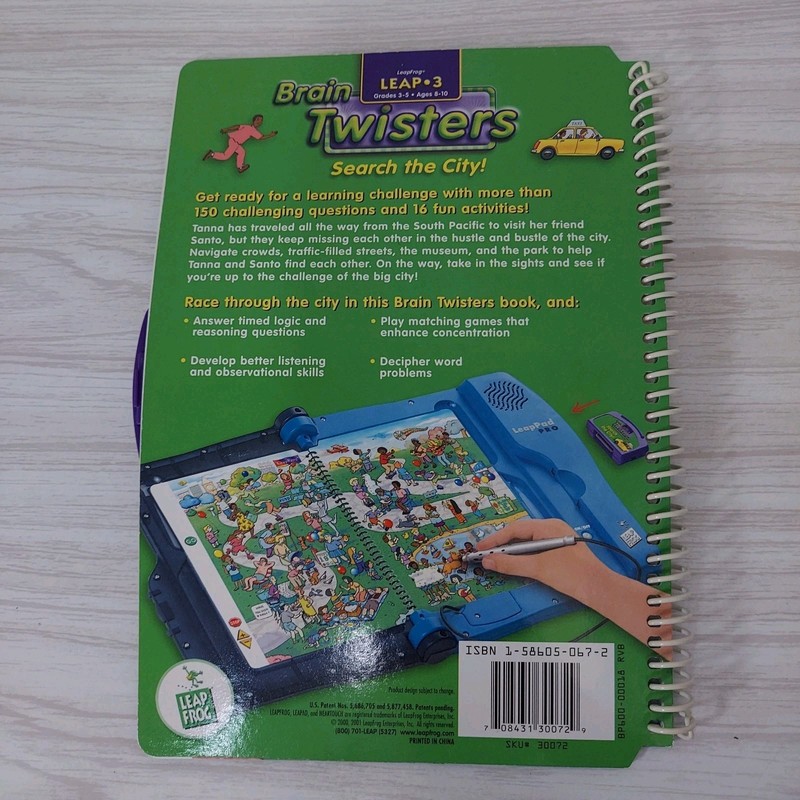 Leap Frog LeapPad Brain Twisters Leap 3 SEARCH THE CITY Book Cartridge Age 8-10 gallery