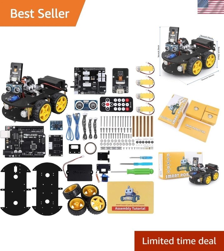 UNO R3 Smart Robot Car Kit V4 for Arduino Robotics for Kids Ages 8-12 12-16 S…