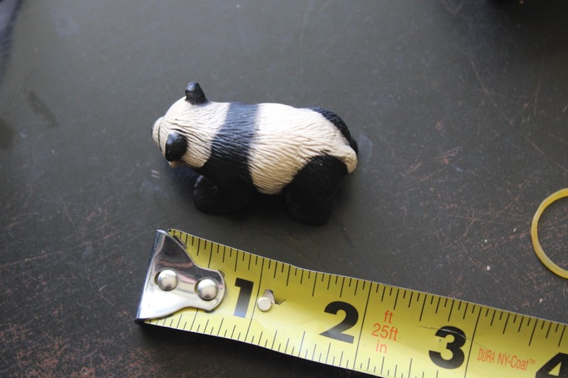 ANIMAL FIGURE K&M GIANT PANDA BEAR MINI 2" LONG FOREST ZOO WILDLIFE DIORAMA TOY gallery
