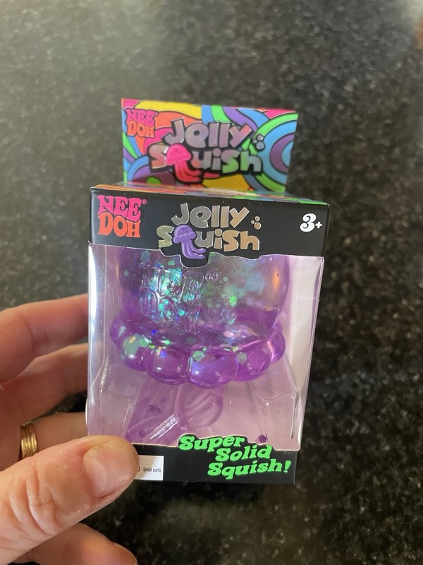 NeeDoh purple JELLY SQUISH Sparkle Jellyfish Squishy Nee Doh 100% Authentic