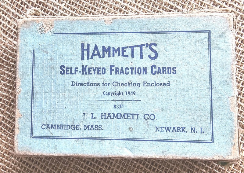 Vintage 1949 Hammetts Self Keyed Fraction 42 Cards Boxed 5″x3″