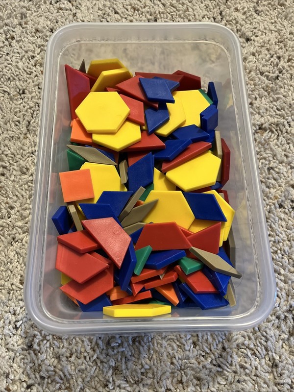 Early Learning Pattern Blocks Set for Kids Montessori Toys Educational