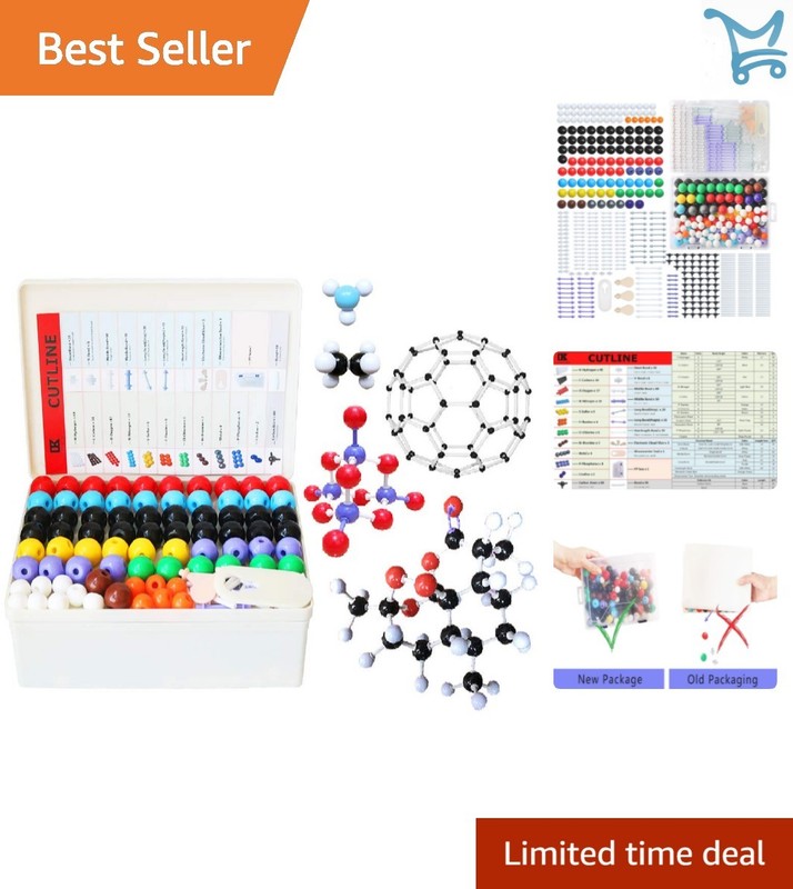 Chemistry Molecular Model Kit 444 Pieces Educational Space Structure STEM Lea...
