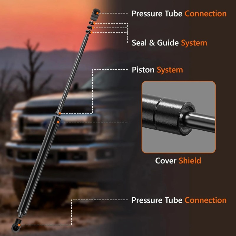 Front Hood Struts, Hood Shocks Lift Supports Replacement for 2011-2016 Ford F250 gallery