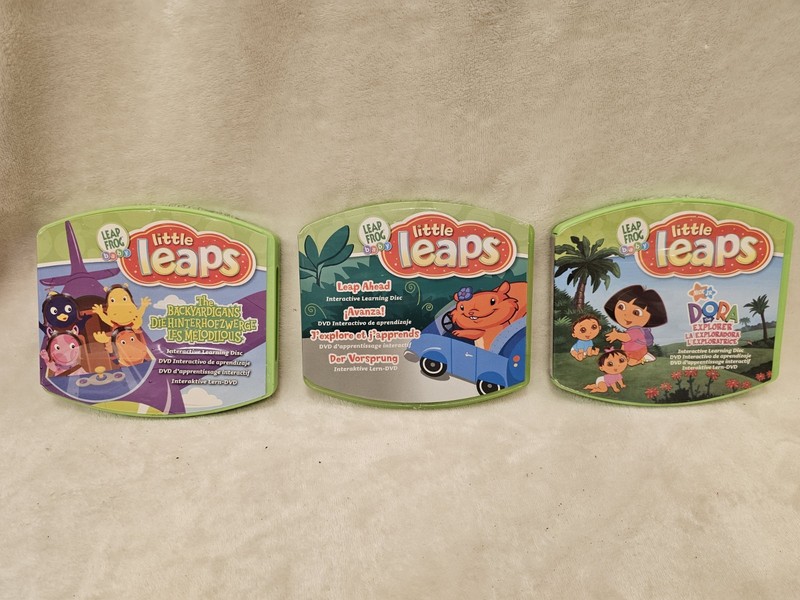 Lot 3 Leap Frog Little Leaps Interactive DVDs Dora, Backyardigans, & Leap Ahead
