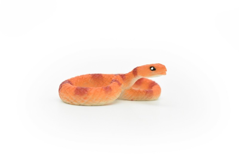 Corn Snake Toy, Very Nice Plastic Replica, Orange, Model 2″ CWG230 B306