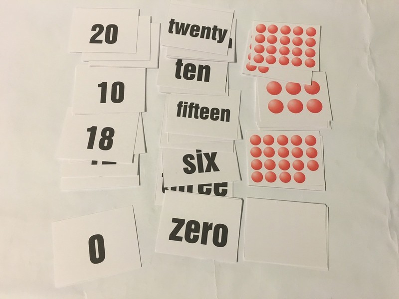 Numbers 0 – 20 Three Ways – Laminated Cards Set