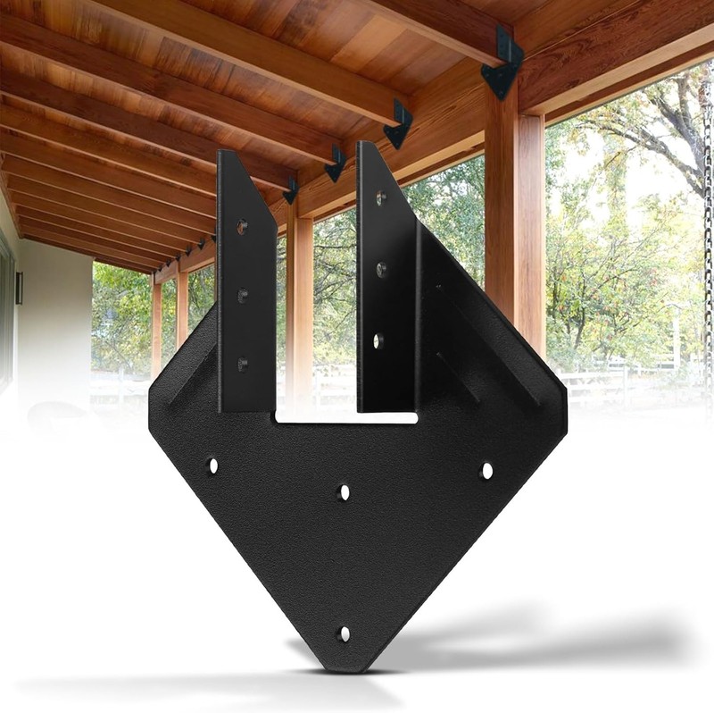 50 Pack Hurricane Ties 14 Gauge 2mm Galvanized Joist Hangers Roof Truss Black