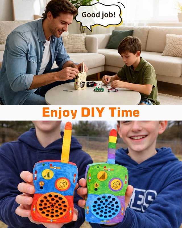 STEM Science Kits Toys DIY Walkie Talkie Kit for Kids Age 8-14, Science Proje... gallery