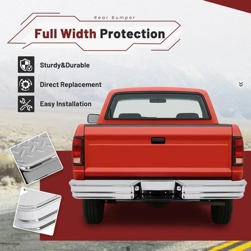 Chevy GMC Ford F150 F250 F350 Steel Diamond Step Universal Rear Bumper Chrome gallery