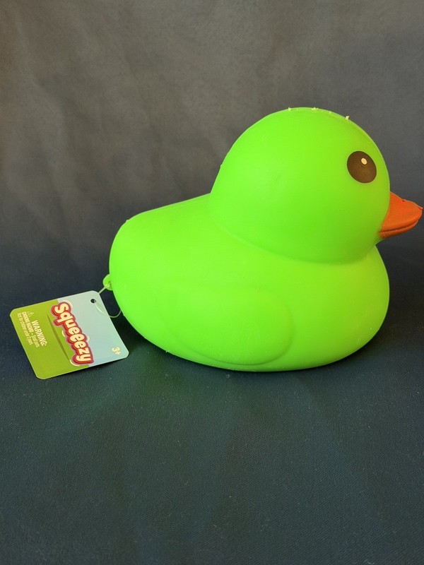 Sunny Days Squeeezy Jumbo Green Duck Durable Stress Stretch Toy-Stretches 1FT gallery