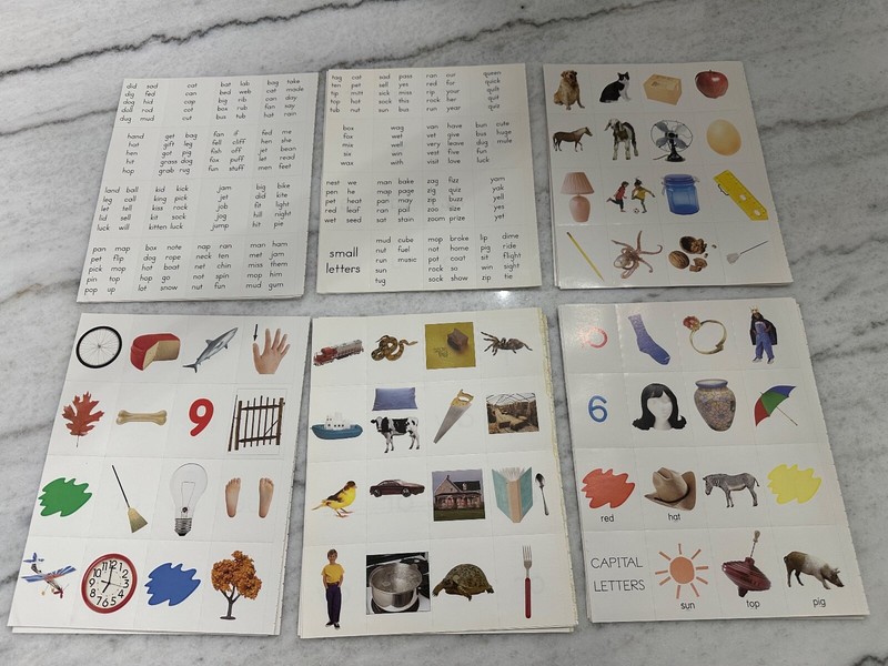 New 1980s Vintage Set Letters Saxon Phonics Alphabet Flash Cards Home School