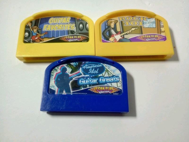 3 I Can Play Guitar Games Guitar Favorites, Rock 101, America Idol Mattel 2006