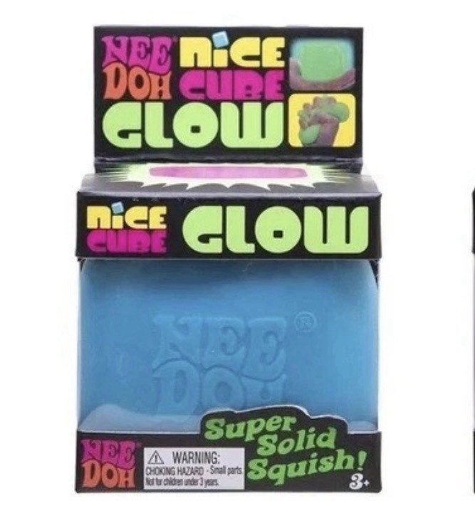 Needoh Shylling Nice Cube Glow In The Dark Squishy Toy Blue