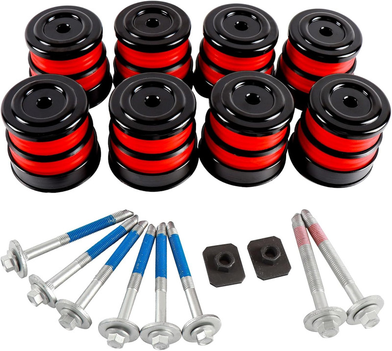 Silicone Body Mount Bushings Bolt Kit Compatible with Ford F250 F350 2008-2016 C
