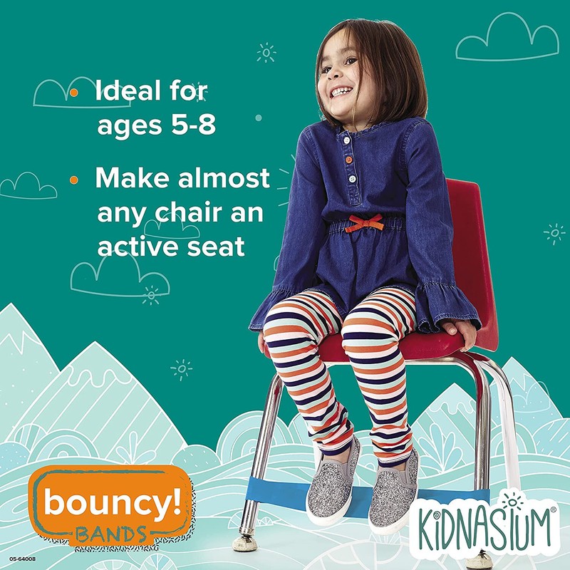 Kidnasium Chair Bands for Kids with Fidgety Feet - Pack of 2 Fidget Bands chair gallery