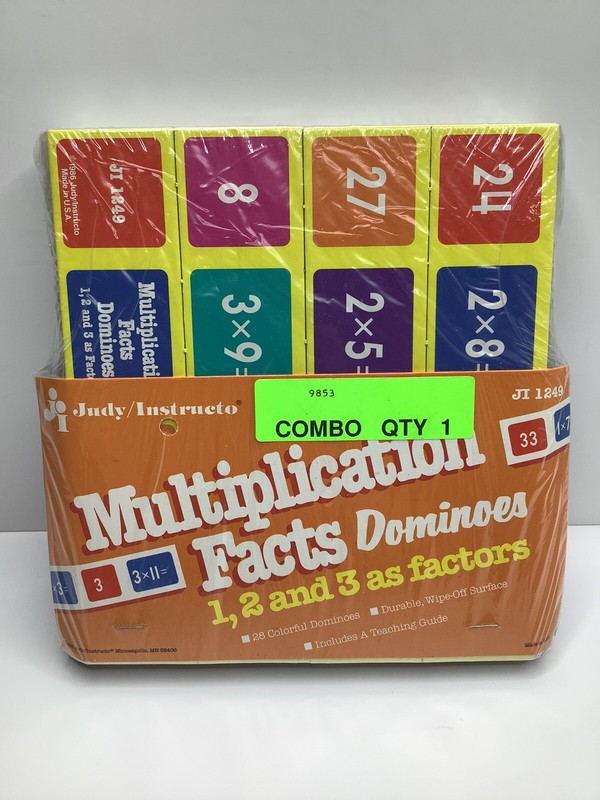New Vintage 1986 Judy Instructo Educational Math Multiplication Facts Dominos