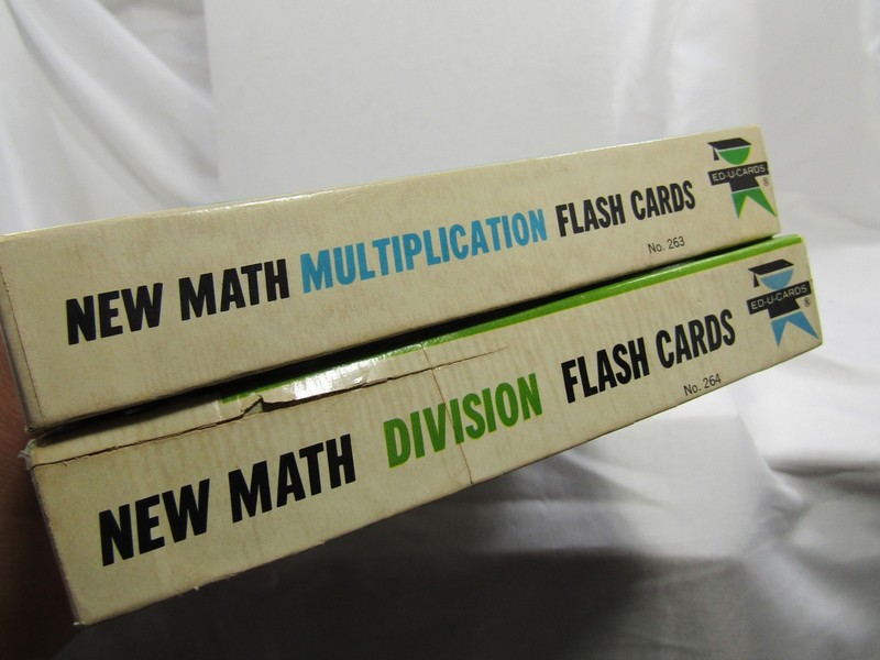 Vintage 1966 Division AND MULTIPLICATION Flash Cards Ed-U-Cards gallery