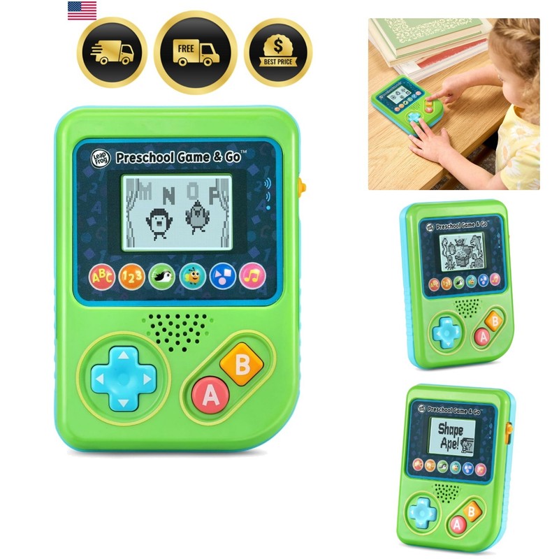 Preschool Game and Go Handheld Video Game Toy, Green