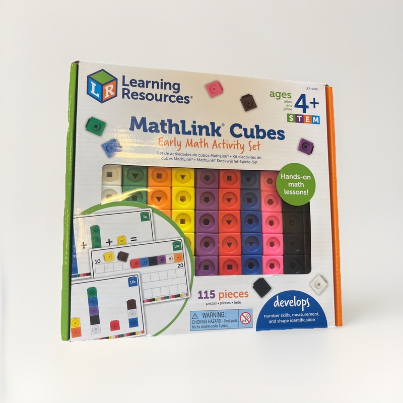 Learning Resources MathLink Cubes Early Math Activity Set – 115 Pieces