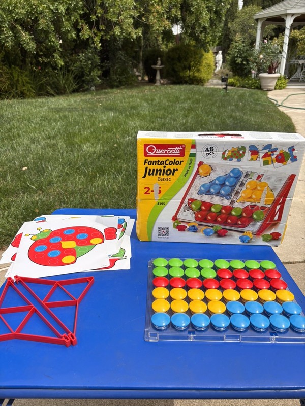 Fantacolor Junior Mosaic Pegboard Quercetti Art Educational Toy 48 Pcs Age 2+