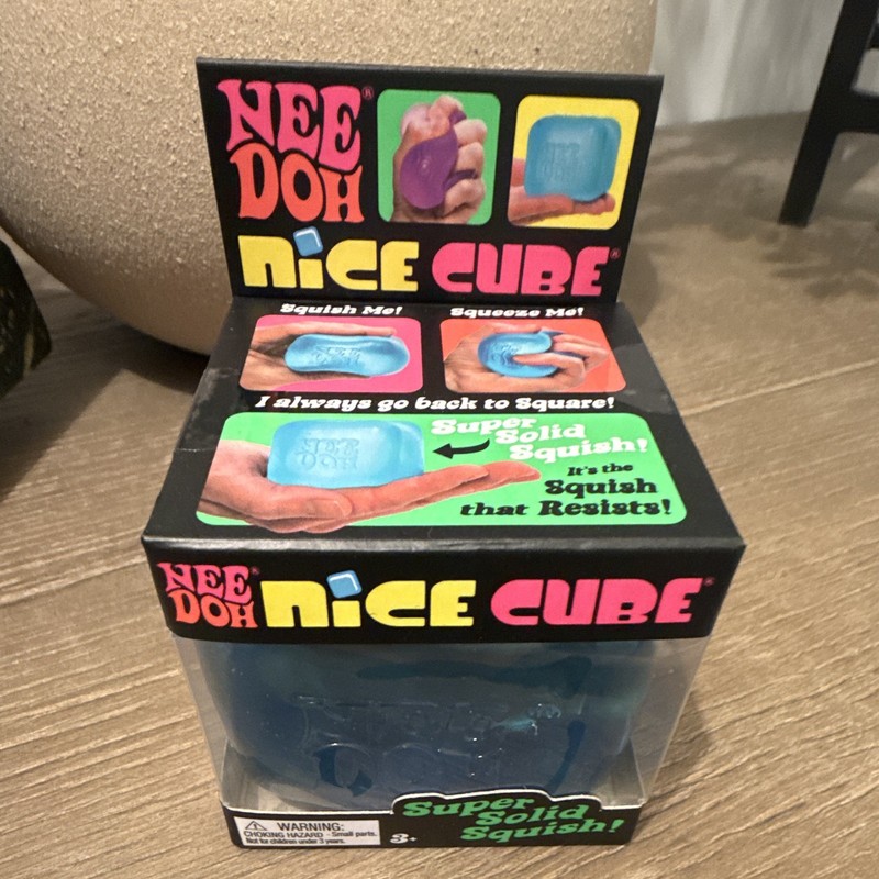 Schylling Nee Doh Nice Cube Super Solid Squish Squeeze Toy Blue 2022 26014HY gallery