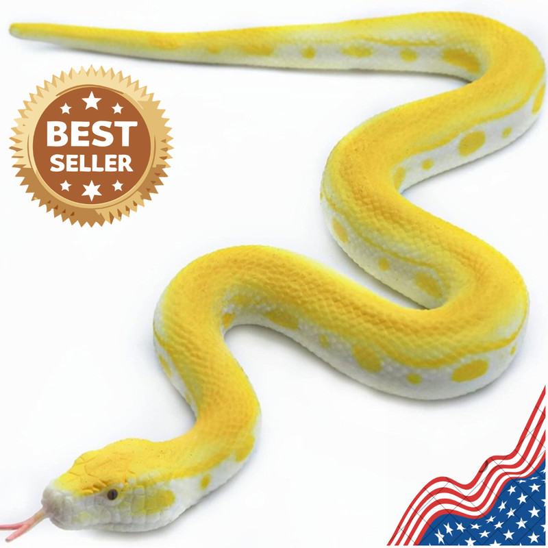 Realistic Fake Snakes Toy Soft Rubber Snake Figure Garden Snake Scare Birds and