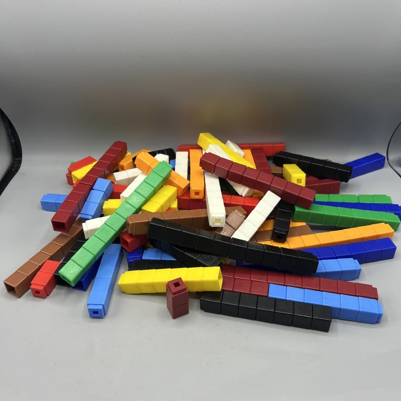 Lot Unifix Linking Cubes Math Counting Snap Block Classroom Homeschool 10 Colors