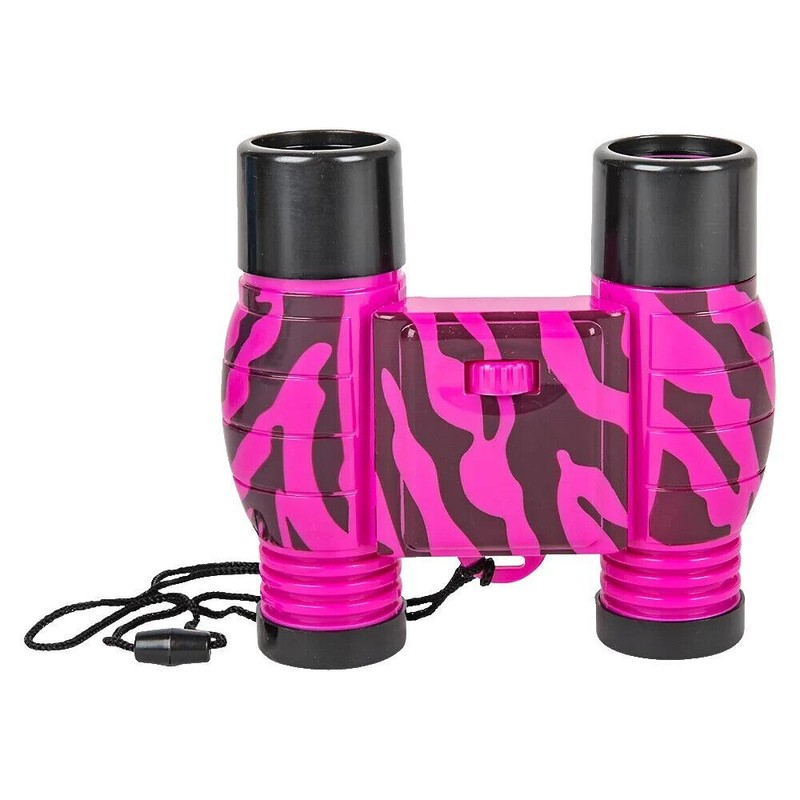 RI Safari Adventure Kids Pink Camo Zebra Strips Print Binoculars gallery
