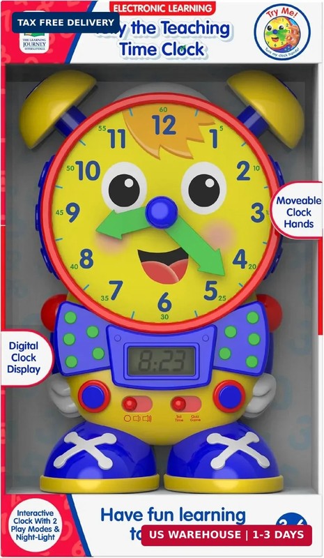 The Learning Journey Telly the Teaching Time Clock – Interactive Analog & Digita