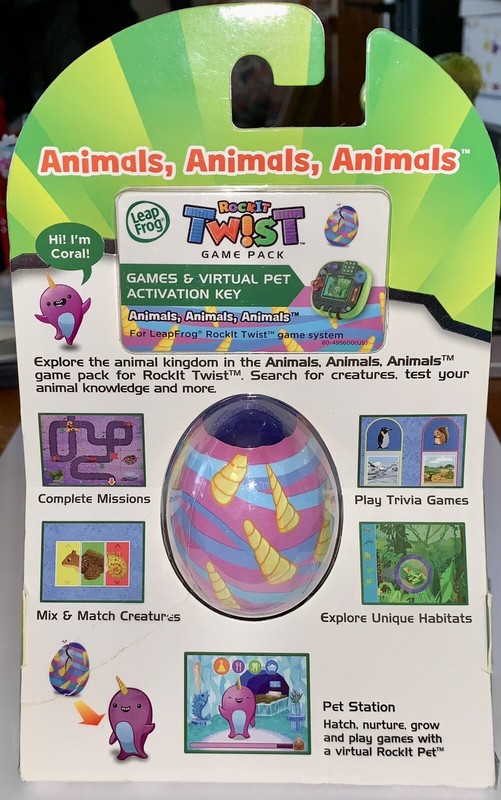 LeapFrog RockIt Twist Game Pack Animals Animals Animals Pet Figure Inside ~ NEW gallery