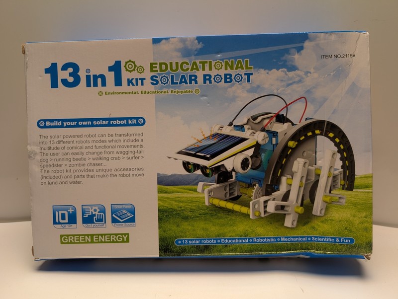 Solar Robot Green Energy 13 In 1 Kit Educational Open Box 10+ New