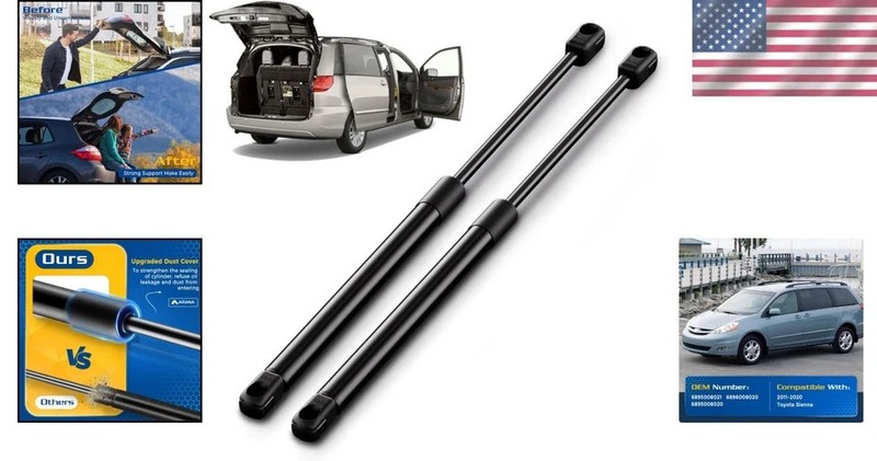 ARANA Rear Hatch Liftgate Struts for Toyota Sienna 2011-2020, PM1124 Trunk gallery
